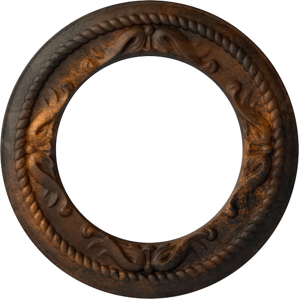 Ekena Millwork Roped Medway Ceiling Medallion (Fits Canopies up to 7 1/2"), 12 1/4"OD x 7 1/2"ID x 7/8"P, Rust CM12MERUS - main